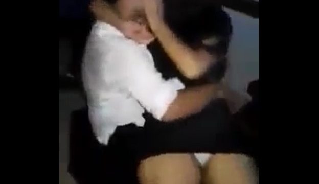 Excited latin teen showing her panties at party