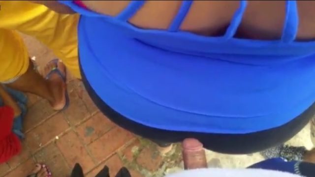 Dick in the middle of her ass [Milf with Black Leggins😈]